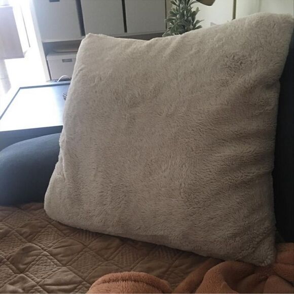 Threshold faux rabbit fur square throw pillow - Picture 6 of 6